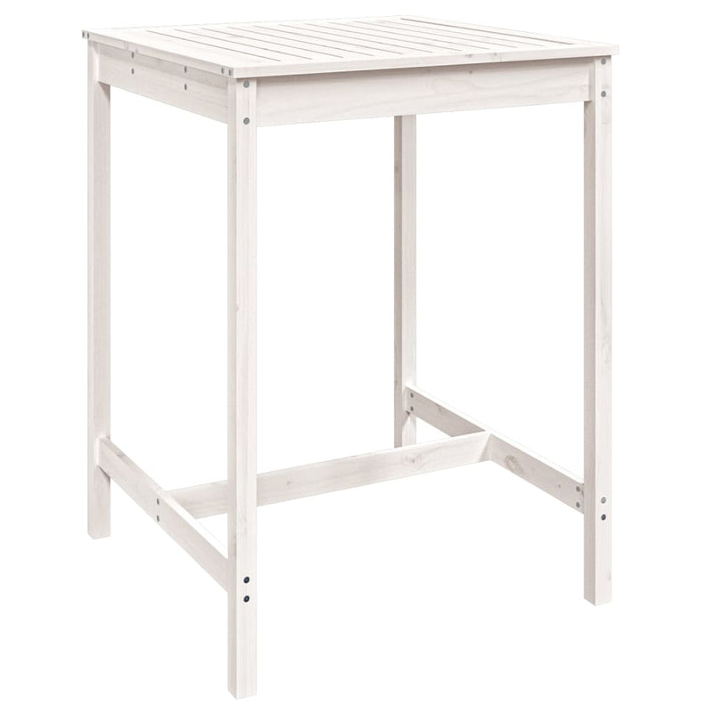 vidaXL fehér tömör fenyőfa kerti asztal 82,5x82,5x110 cm
