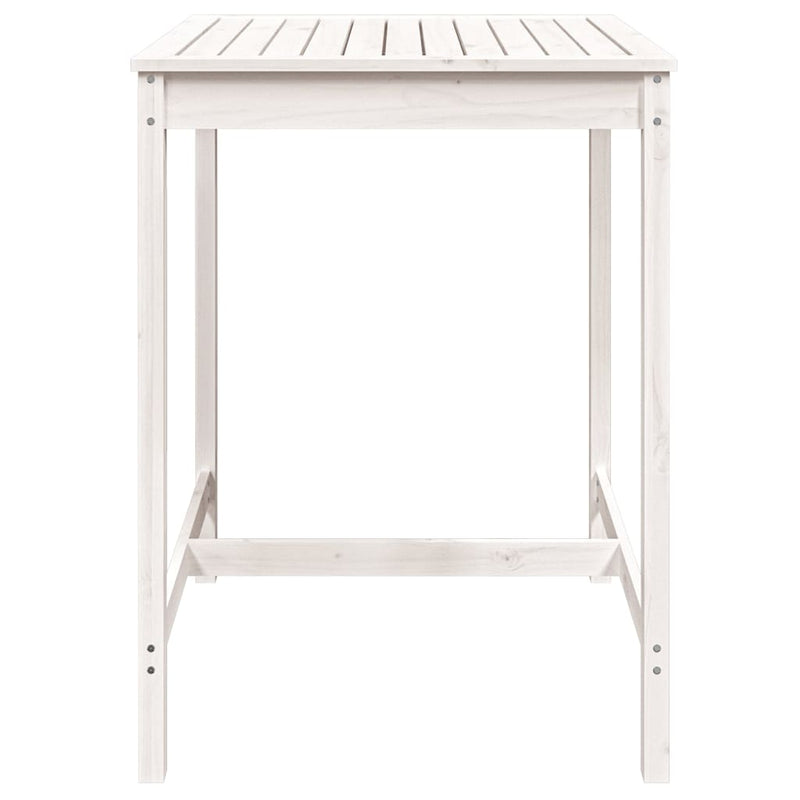 vidaXL fehér tömör fenyőfa kerti asztal 82,5x82,5x110 cm