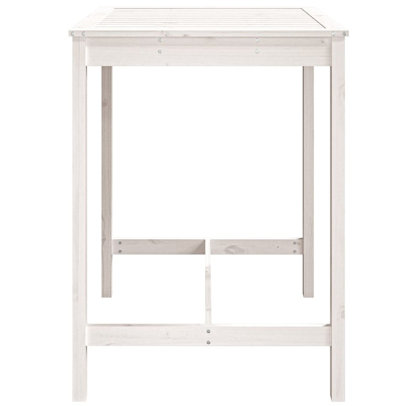 vidaXL fehér tömör fenyőfa kerti asztal 82,5x82,5x110 cm