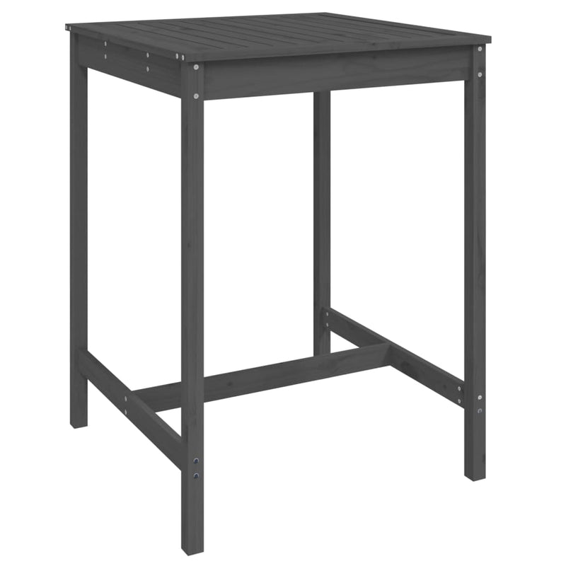 vidaXL szürke tömör fenyőfa kerti asztal 82,5x82,5x110 cm