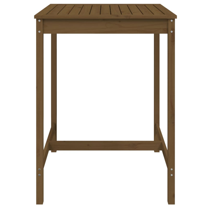 vidaXL mézbarna tömör fenyőfa kerti asztal 82,5 x 82,5 x 110 cm