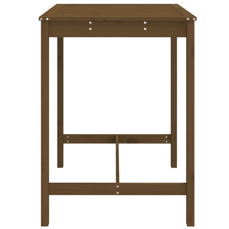 vidaXL mézbarna tömör fenyőfa kerti asztal 82,5 x 82,5 x 110 cm