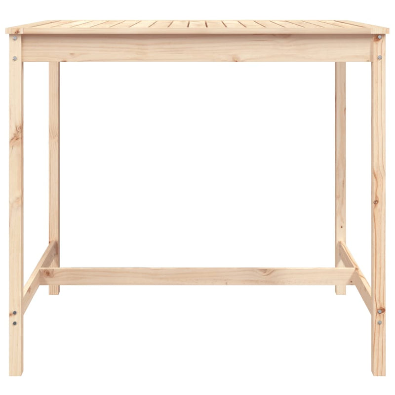 vidaXL tömör fenyőfa kerti asztal 121x82,5x110 cm