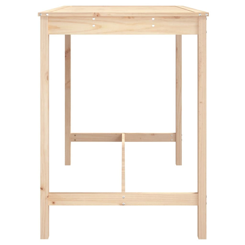vidaXL tömör fenyőfa kerti asztal 121x82,5x110 cm