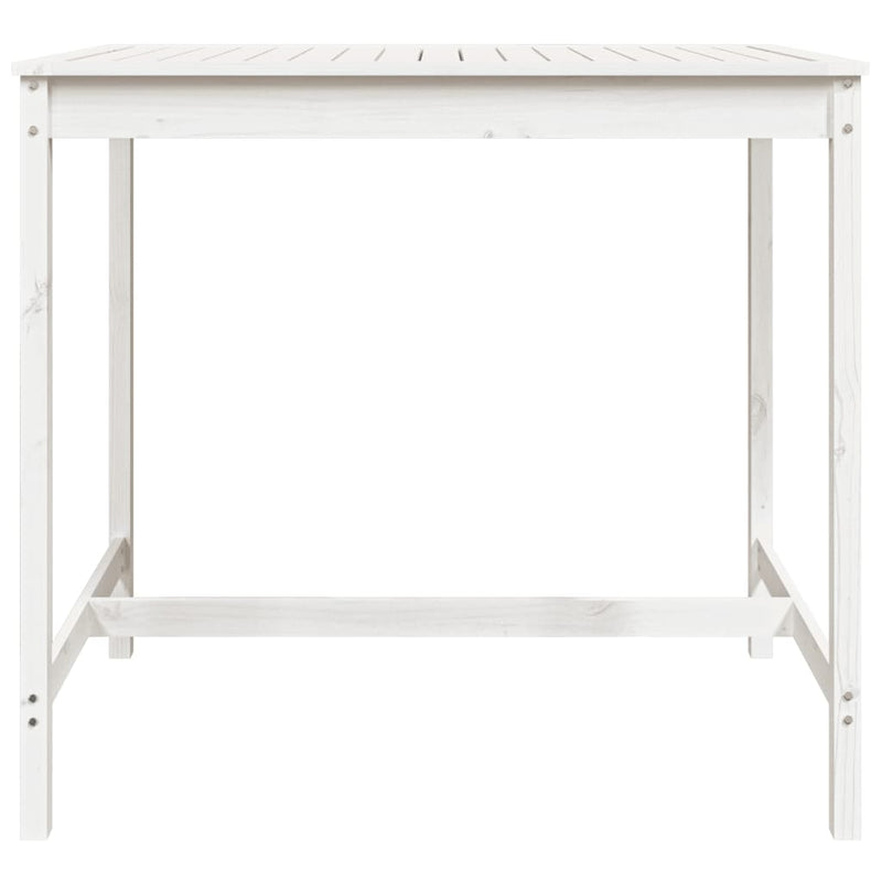 vidaXL fehér tömör fenyőfa kerti asztal 121x82,5x110 cm