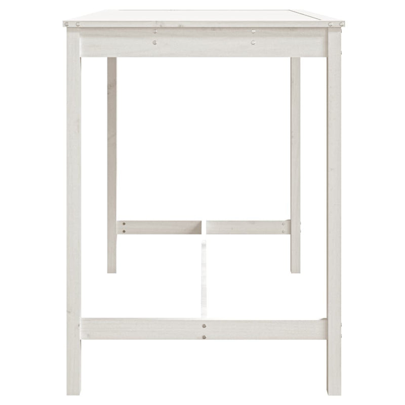 vidaXL fehér tömör fenyőfa kerti asztal 121x82,5x110 cm