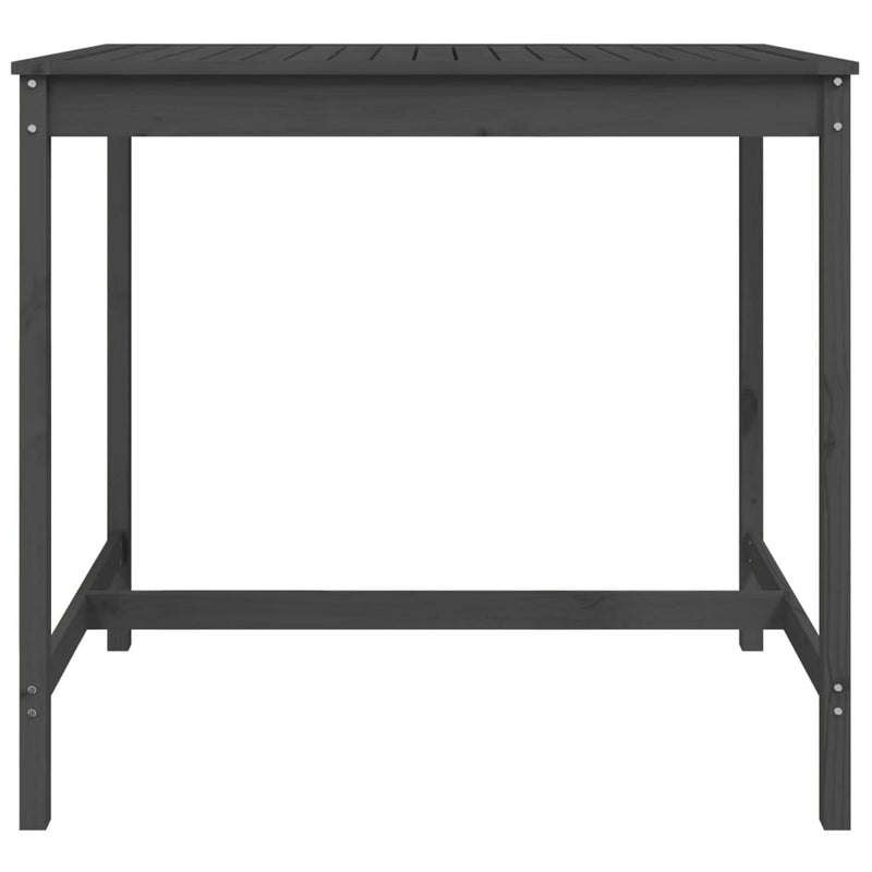 vidaXL szürke tömör fenyőfa kerti asztal 121x82,5x110 cm