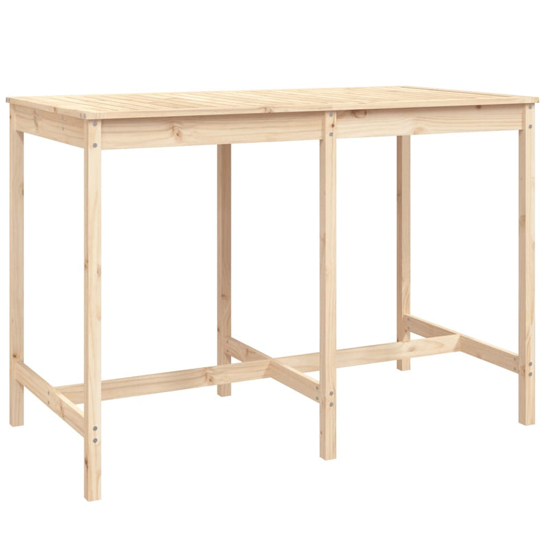 vidaXL tömör fenyőfa kerti asztal 159,5 x 82,5 x 110 cm