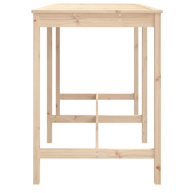 vidaXL tömör fenyőfa kerti asztal 159,5 x 82,5 x 110 cm