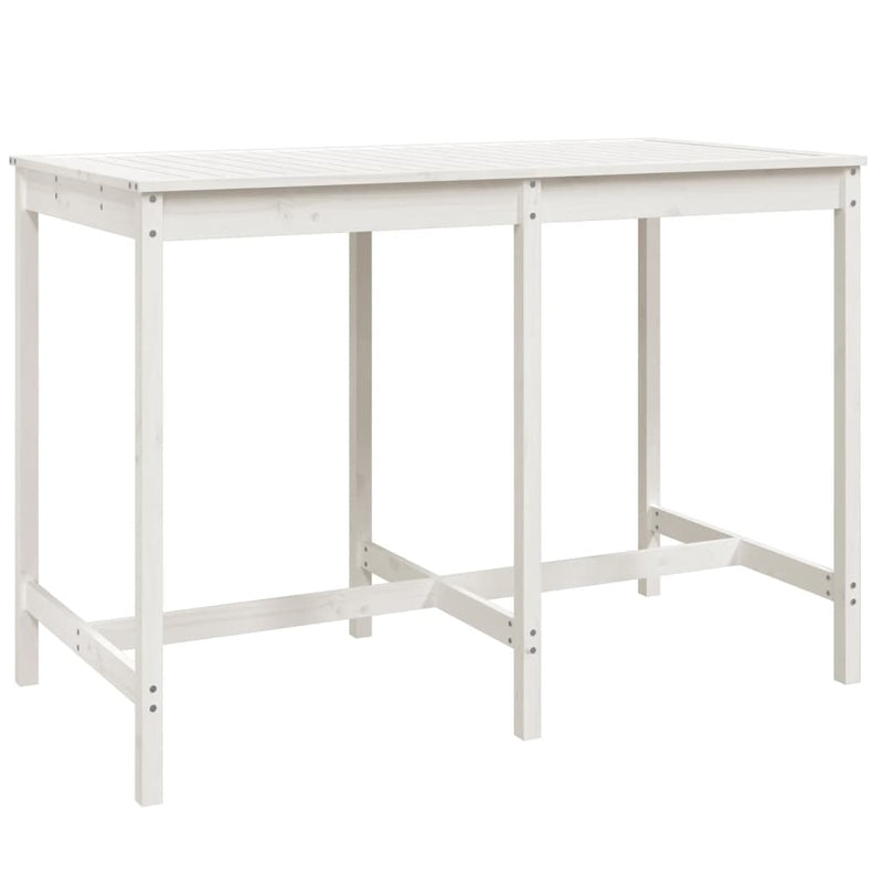 vidaXL fehér tömör fenyőfa kerti asztal 159,5 x 82,5 x 110 cm