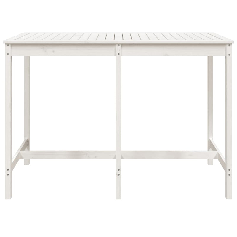 vidaXL fehér tömör fenyőfa kerti asztal 159,5 x 82,5 x 110 cm
