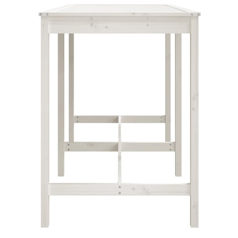 vidaXL fehér tömör fenyőfa kerti asztal 159,5 x 82,5 x 110 cm
