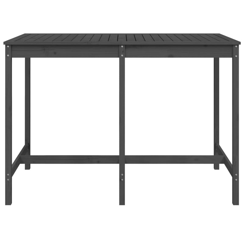 vidaXL szürke tömör fenyőfa kerti asztal 159,5x82,5x110 cm