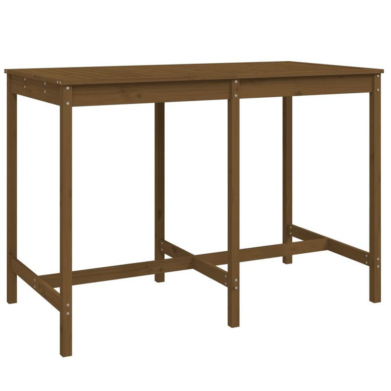 vidaXL mézbarna tömör fenyőfa kerti asztal 159,5 x 82,5 x 110 cm