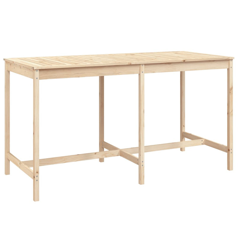 vidaXL tömör fenyőfa kerti asztal 203,5x90x110 cm