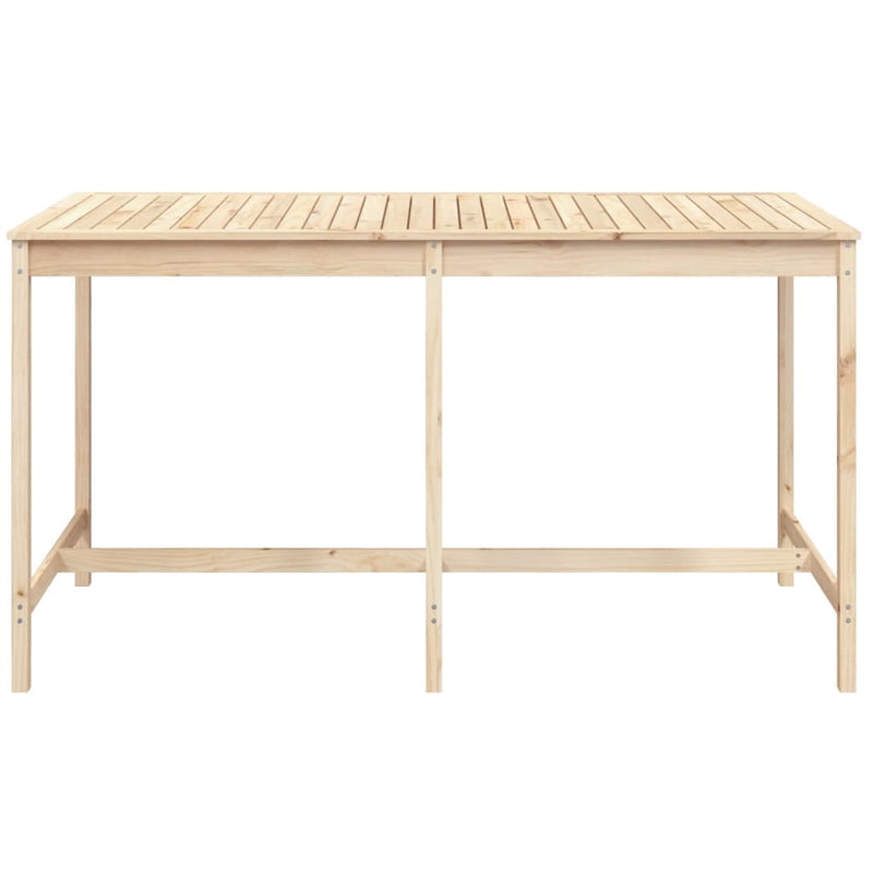 vidaXL tömör fenyőfa kerti asztal 203,5x90x110 cm