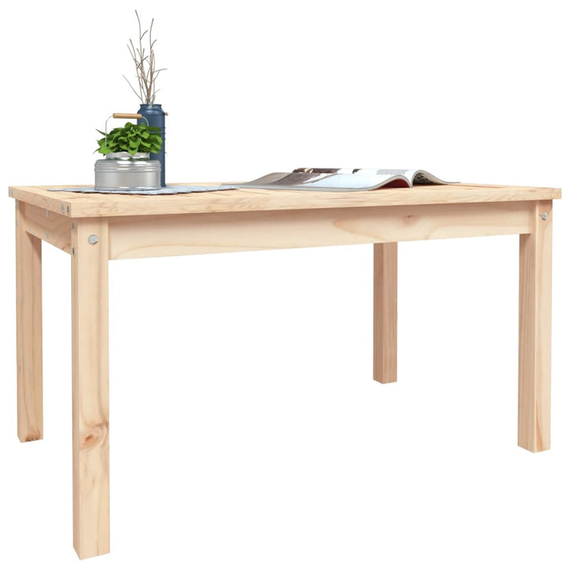 vidaXL tömör fenyőfa kerti asztal 82,5 x 50,5 x 45 cm