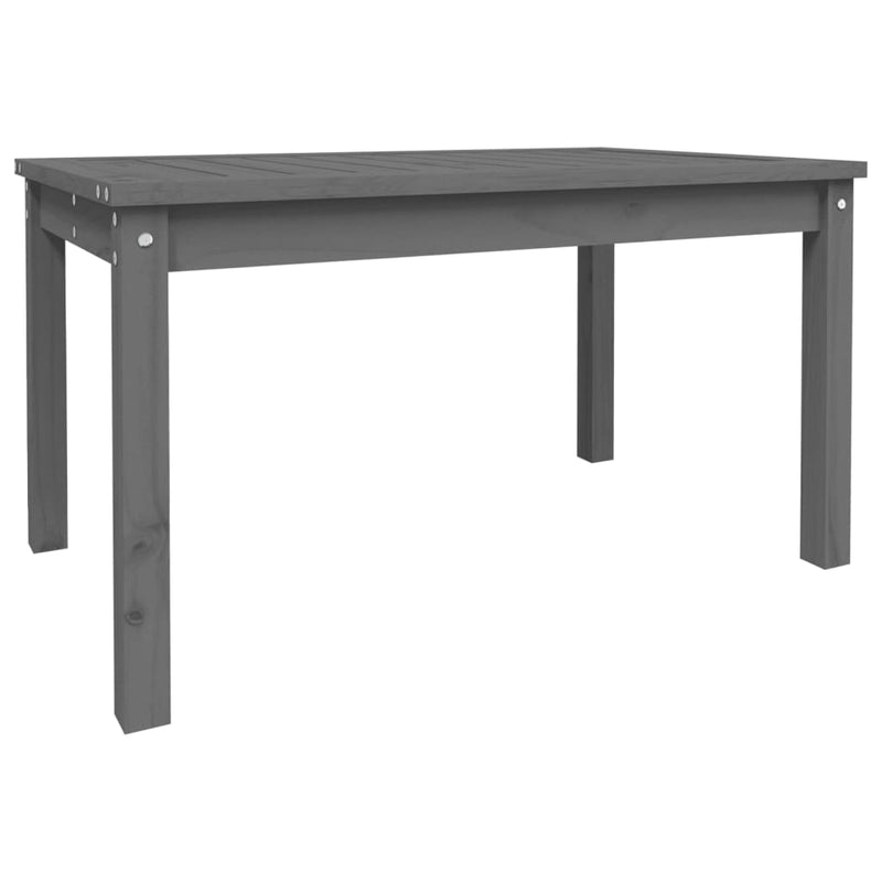 vidaXL szürke tömör fenyőfa kerti asztal 82,5x50,5x45 cm