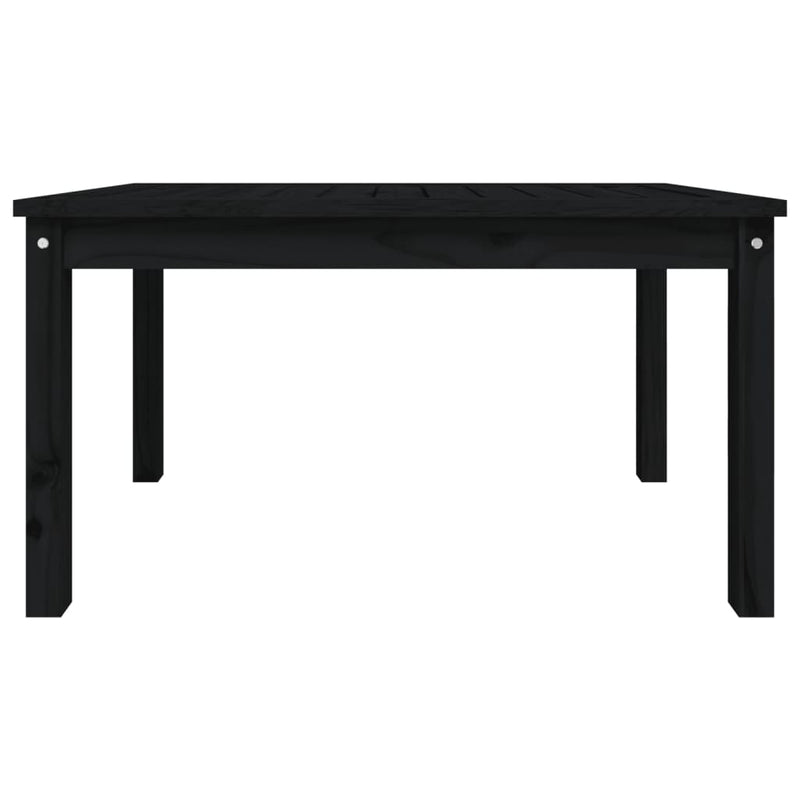 vidaXL fekete tömör fenyőfa kerti asztal 82,5 x 50,5 x 45 cm