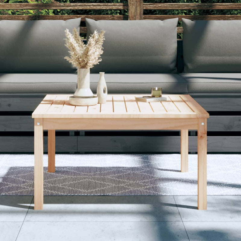 vidaXL tömör fenyőfa kerti asztal 82,5x82,5x45 cm