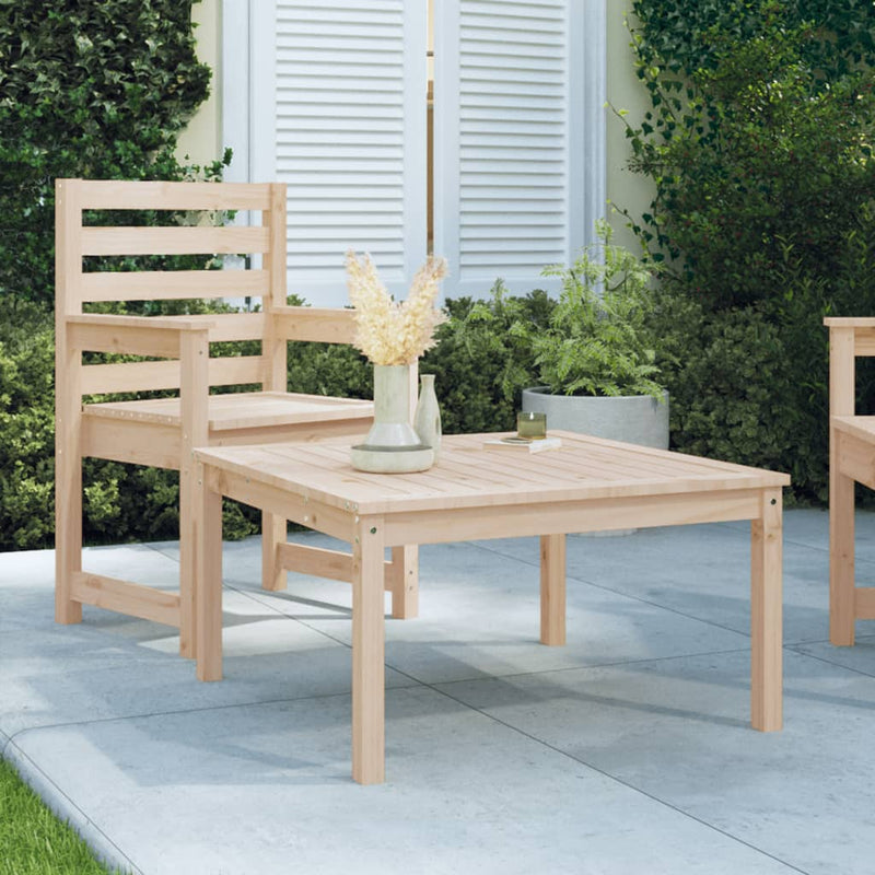 vidaXL tömör fenyőfa kerti asztal 82,5x82,5x45 cm