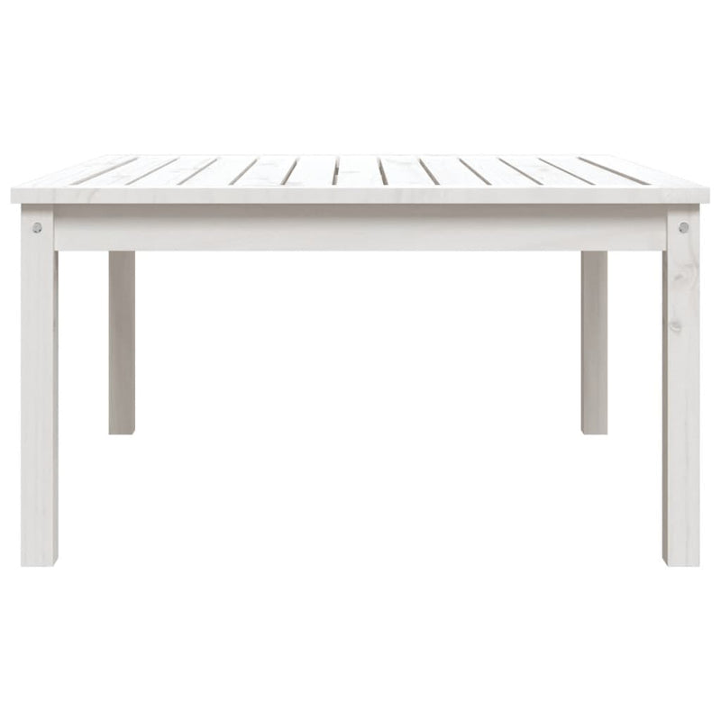 vidaXL fehér tömör fenyőfa kerti asztal 82,5x82,5x45 cm