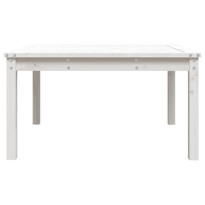 vidaXL fehér tömör fenyőfa kerti asztal 82,5x82,5x45 cm