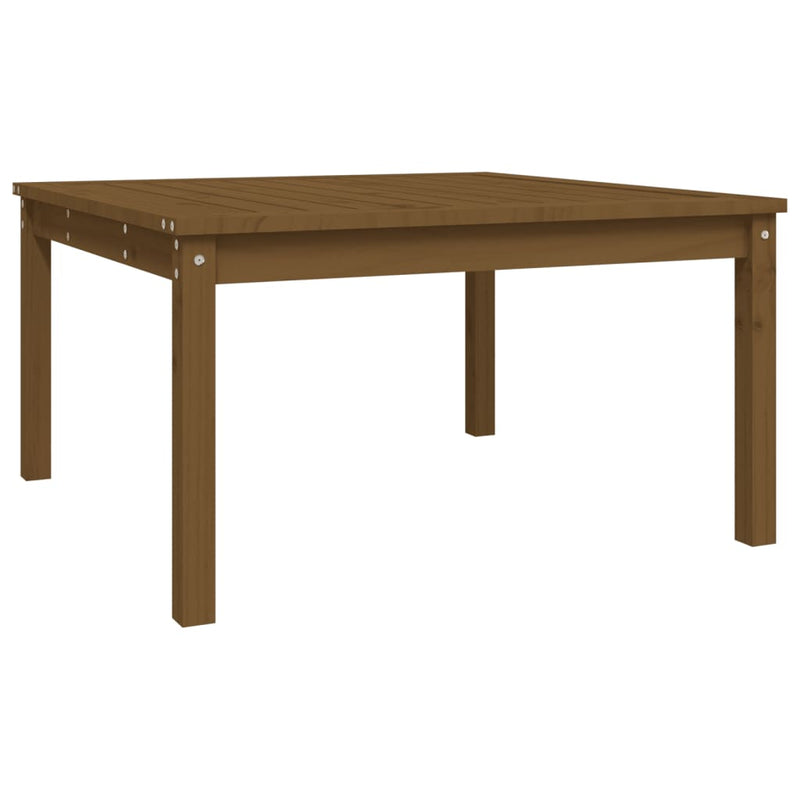 vidaXL mézbarna tömör fenyőfa kerti asztal 82,5x82,5x45 cm