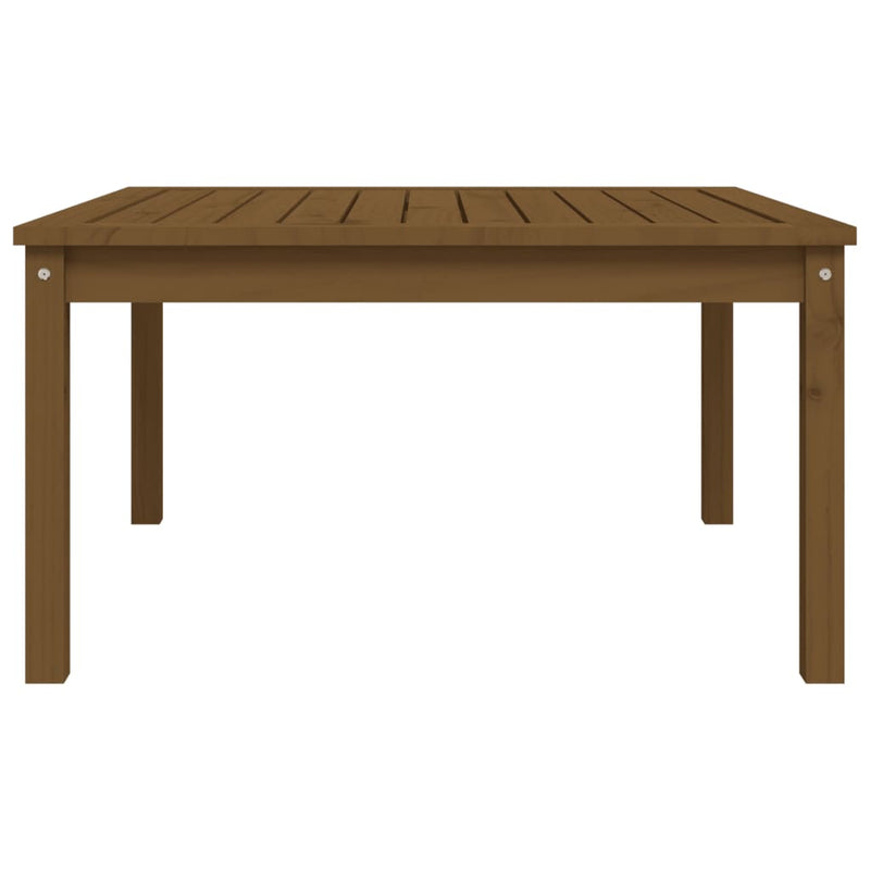 vidaXL mézbarna tömör fenyőfa kerti asztal 82,5x82,5x45 cm