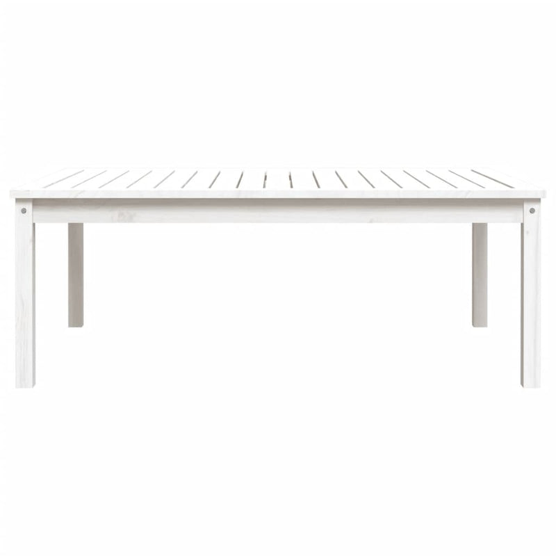 vidaXL fehér tömör fenyőfa kerti asztal 121x82,5x45 cm