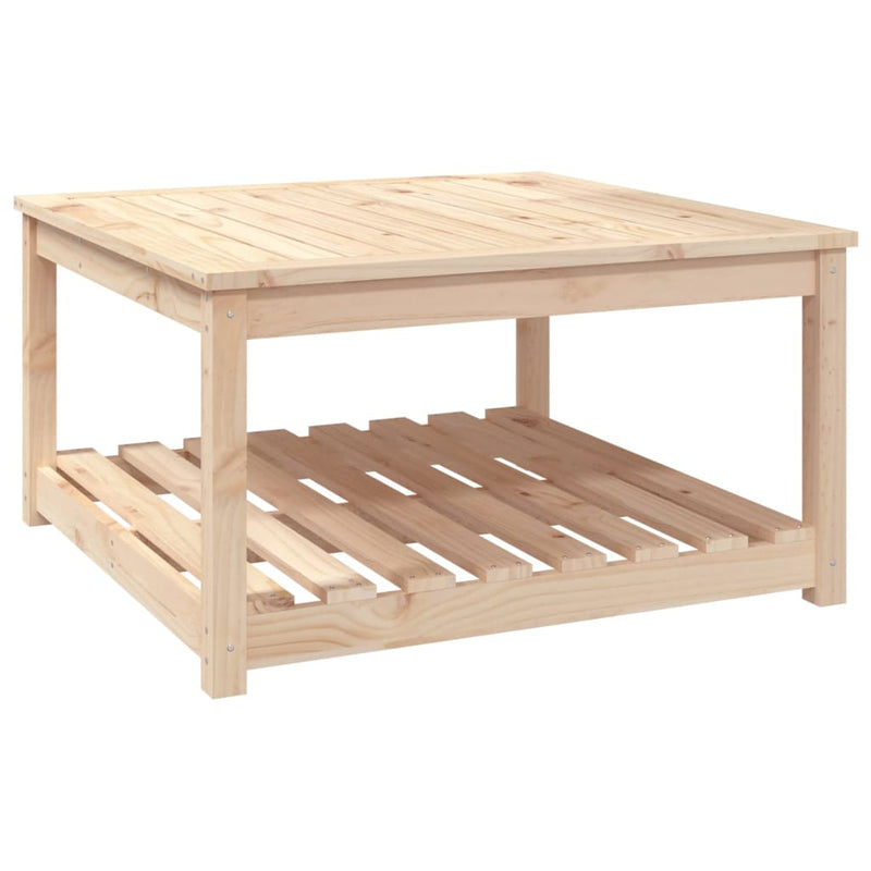 vidaXL tömör fenyőfa kerti asztal 82,5x82,5x45 cm