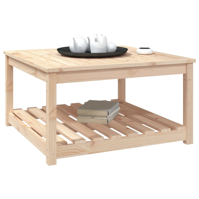 vidaXL tömör fenyőfa kerti asztal 82,5x82,5x45 cm