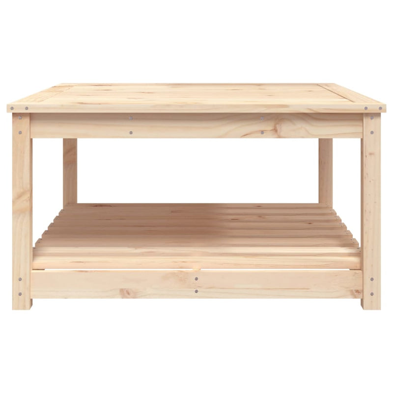 vidaXL tömör fenyőfa kerti asztal 82,5x82,5x45 cm