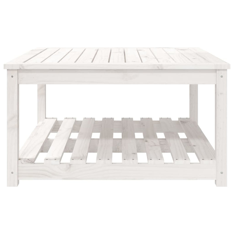 vidaXL fehér tömör fenyőfa kerti asztal 82,5x82,5x45 cm