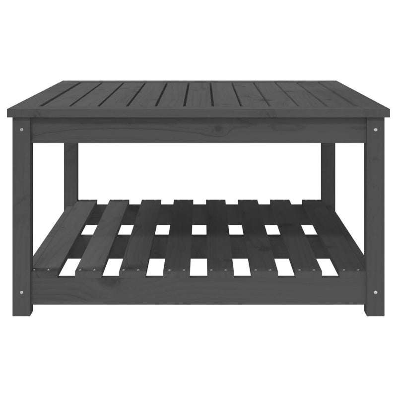 vidaXL szürke tömör fenyőfa kerti asztal 82,5x82,5x45 cm