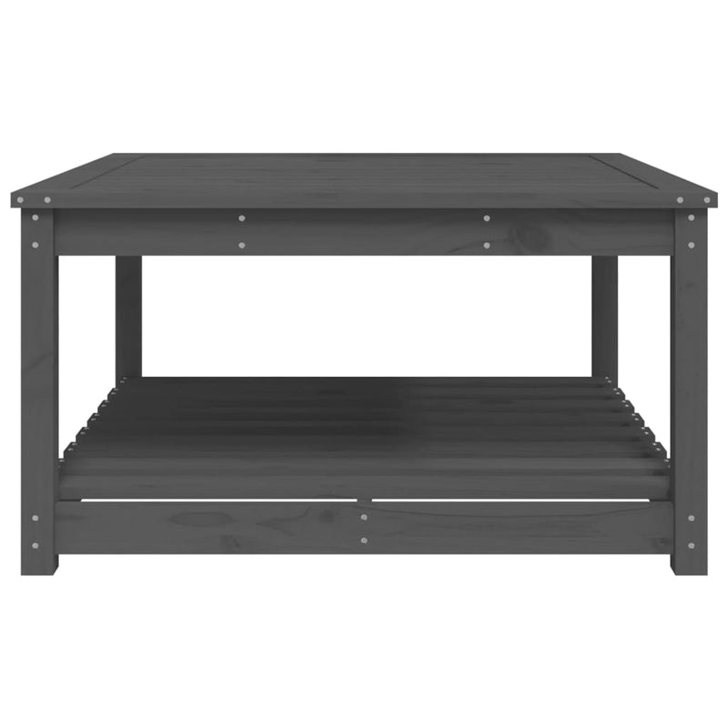 vidaXL szürke tömör fenyőfa kerti asztal 82,5x82,5x45 cm
