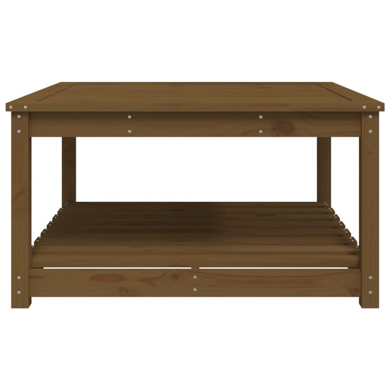 vidaXL mézbarna tömör fenyőfa kerti asztal 82,5x82,5x45 cm