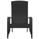 vidaXL fekete polyrattan kerti adirondack szék