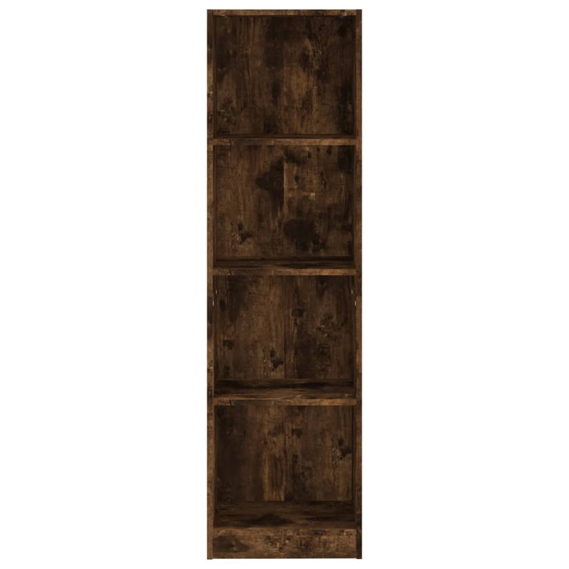 vidaXL 4 szintes füstös tölgy színű fa könyvszekrény 40 x 24 x 143 cm
