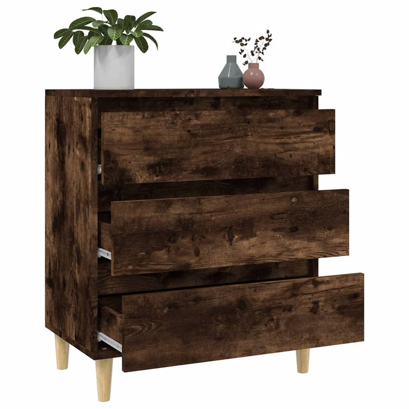 vidaXL füstös tölgy színű szerelt fa tálalószekrény 60 x 35 x 70 cm