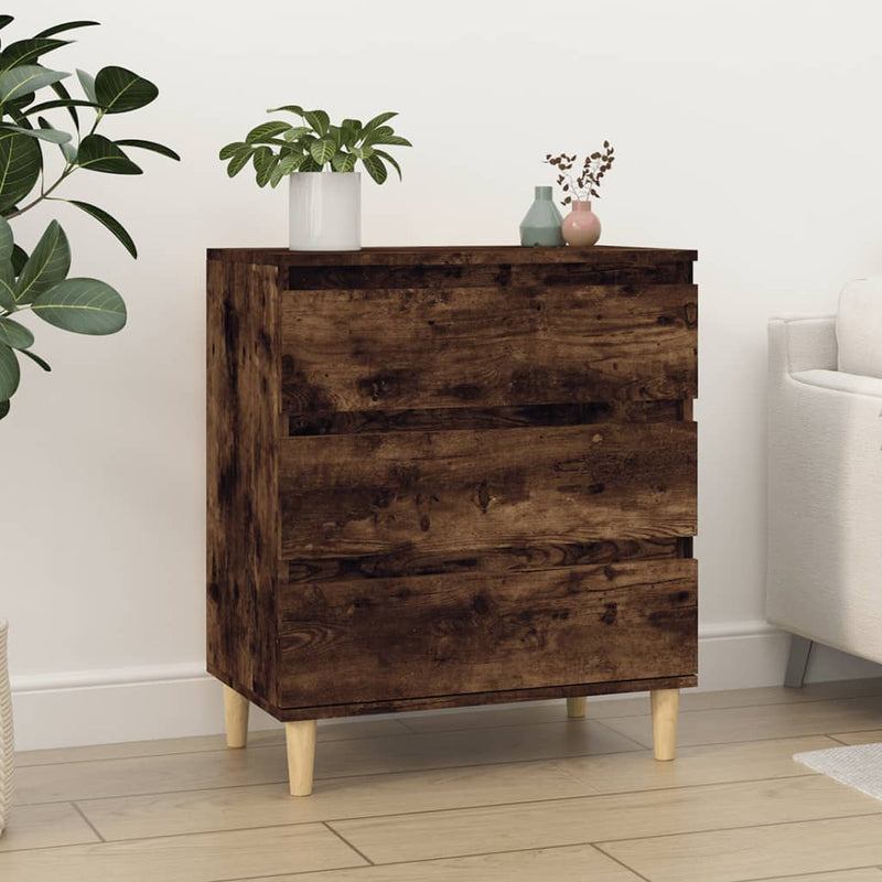 vidaXL füstös tölgy színű szerelt fa tálalószekrény 60 x 35 x 70 cm