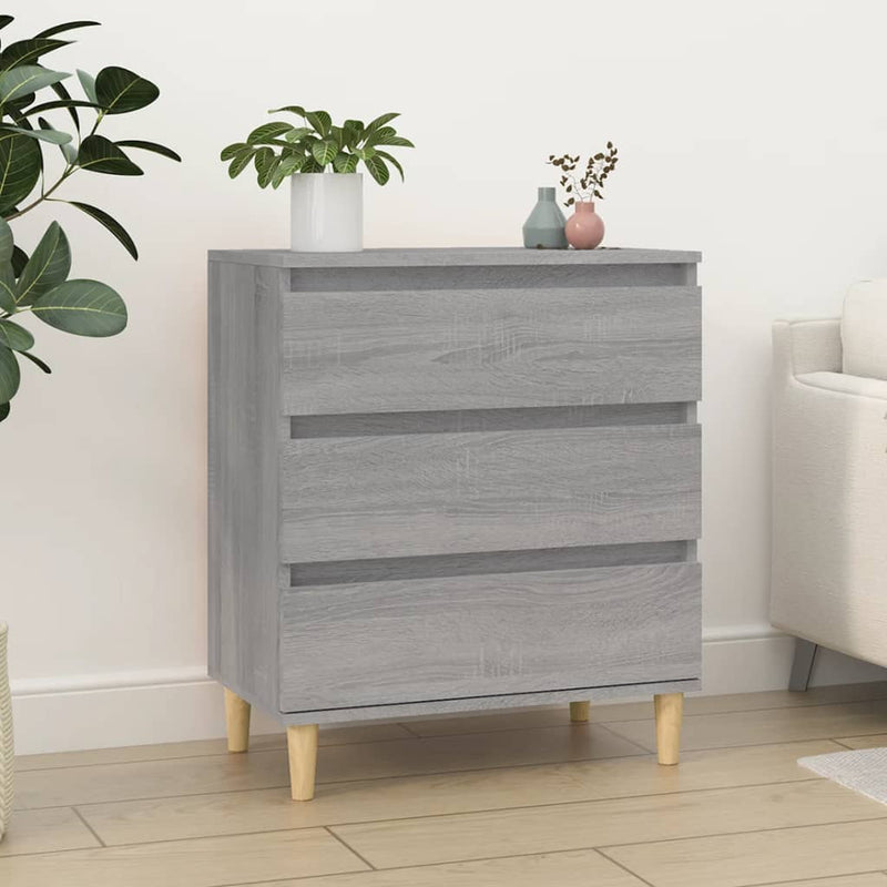 vidaXL szürke sonoma színű szerelt fa tálalószekrény 60 x 35 x 70 cm