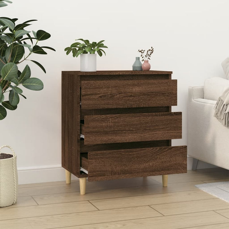 vidaXL barna tölgy színű szerelt fa tálalószekrény 60 x 35 x 70 cm