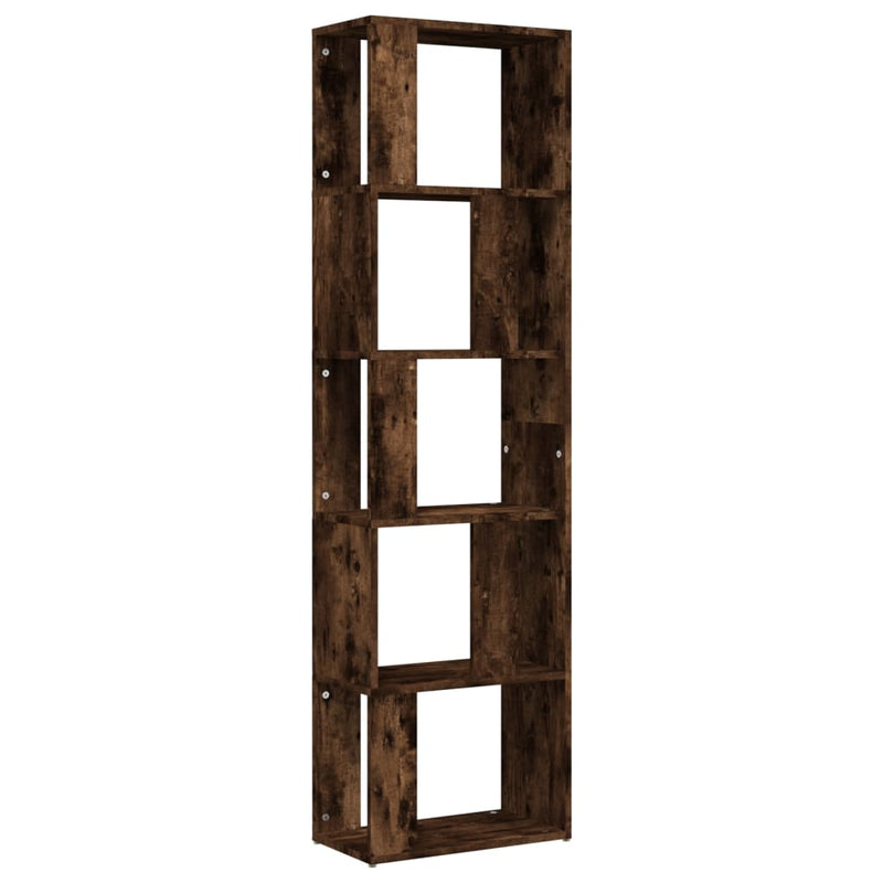 vidaXL füstös tölgy színű szerelt fa könyvszekrény 45 x 24 x 160 cm