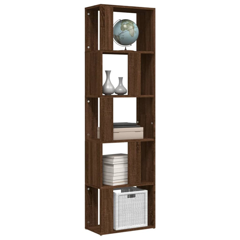 vidaXL barna tölgy színű szerelt fa könyvszekrény 45 x 24 x 160 cm