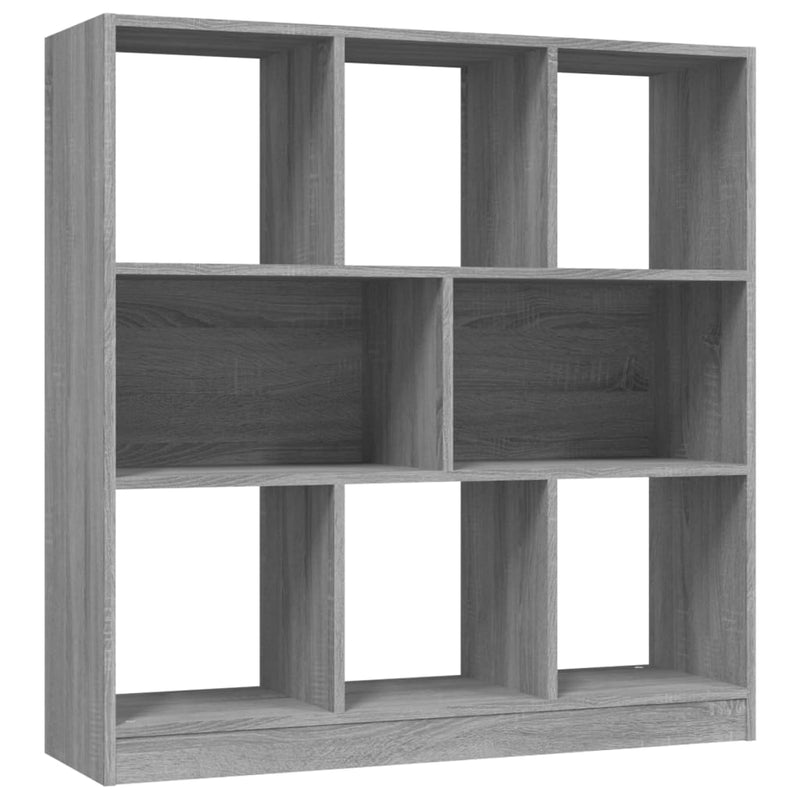 vidaXL szürke sonoma színű szerelt fa könyvszekrény 97,5x29,5x100 cm