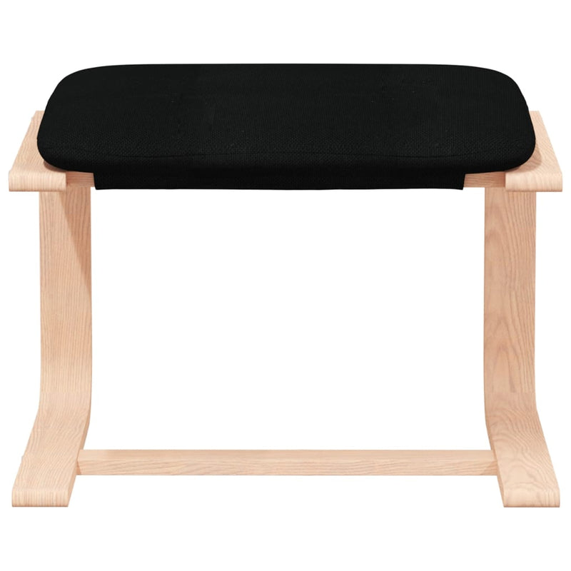 vidaXL fekete szövet pihenőfotel lábtartóval