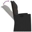 vidaXL fekete polyrattan dönthető kerti pad párnával 173 cm