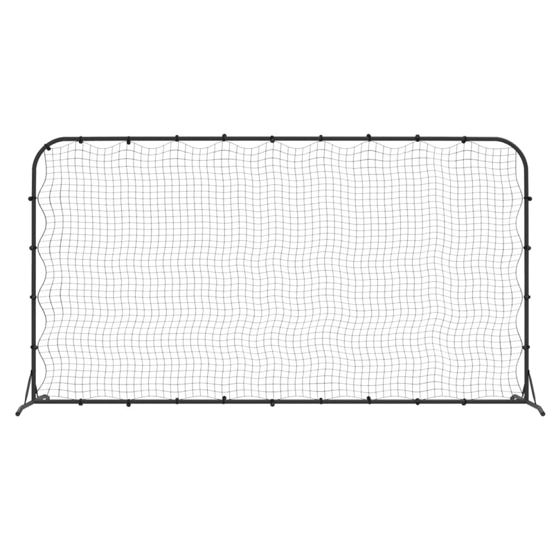 vidaXL fekete HDPE foci-visszapattanó háló 366 x 90 x 183 cm