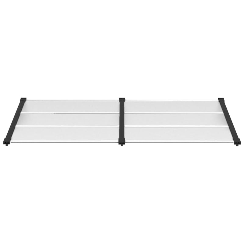 vidaXL fekete és átlátszó polikarbonát ajtóelőtető 199 x 90 cm